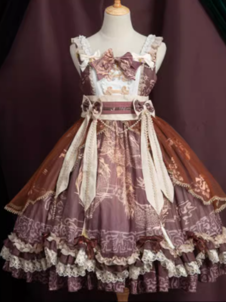 Open Shoulder Chinese Style Cake Dress CAT0010
