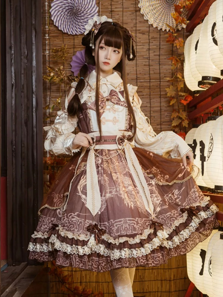 Open Shoulder Chinese Style Cake Dress CAT0010