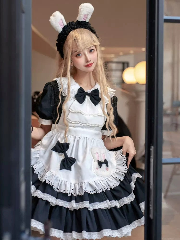 Bunny Maid Style Frill Apron Dress CAT0013