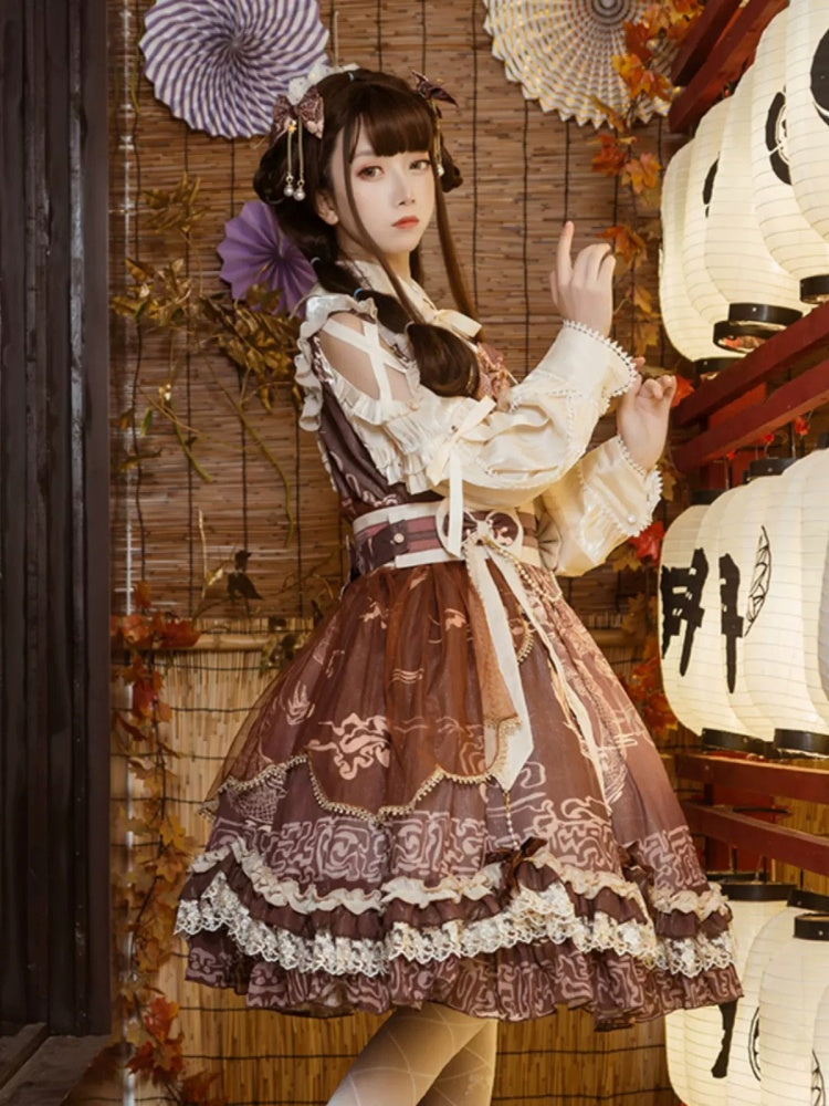 Open Shoulder Chinese Style Cake Dress CAT0010