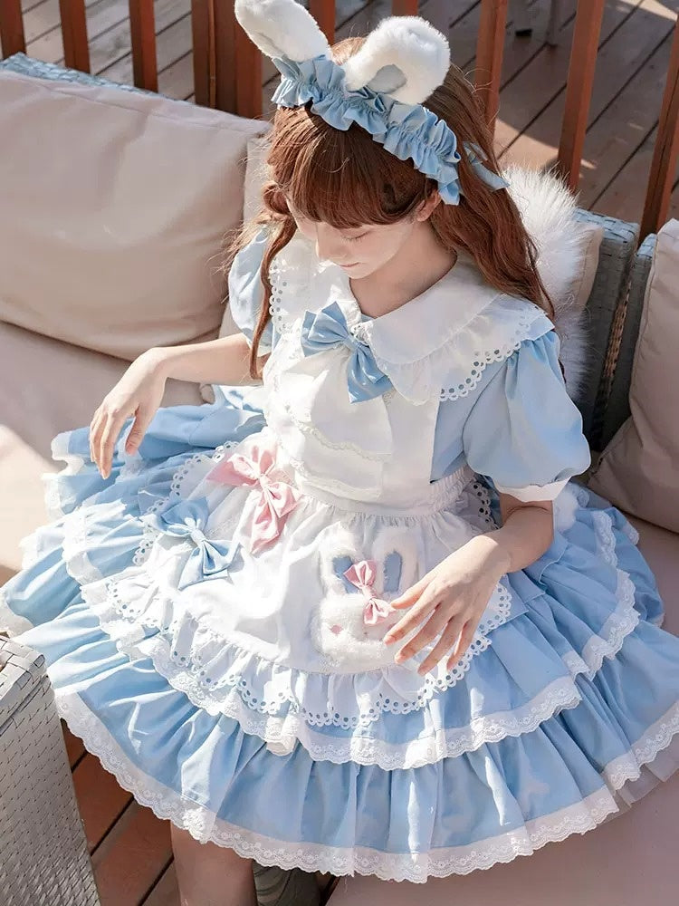 Bunny Maid Style Frill Apron Dress CAT0013