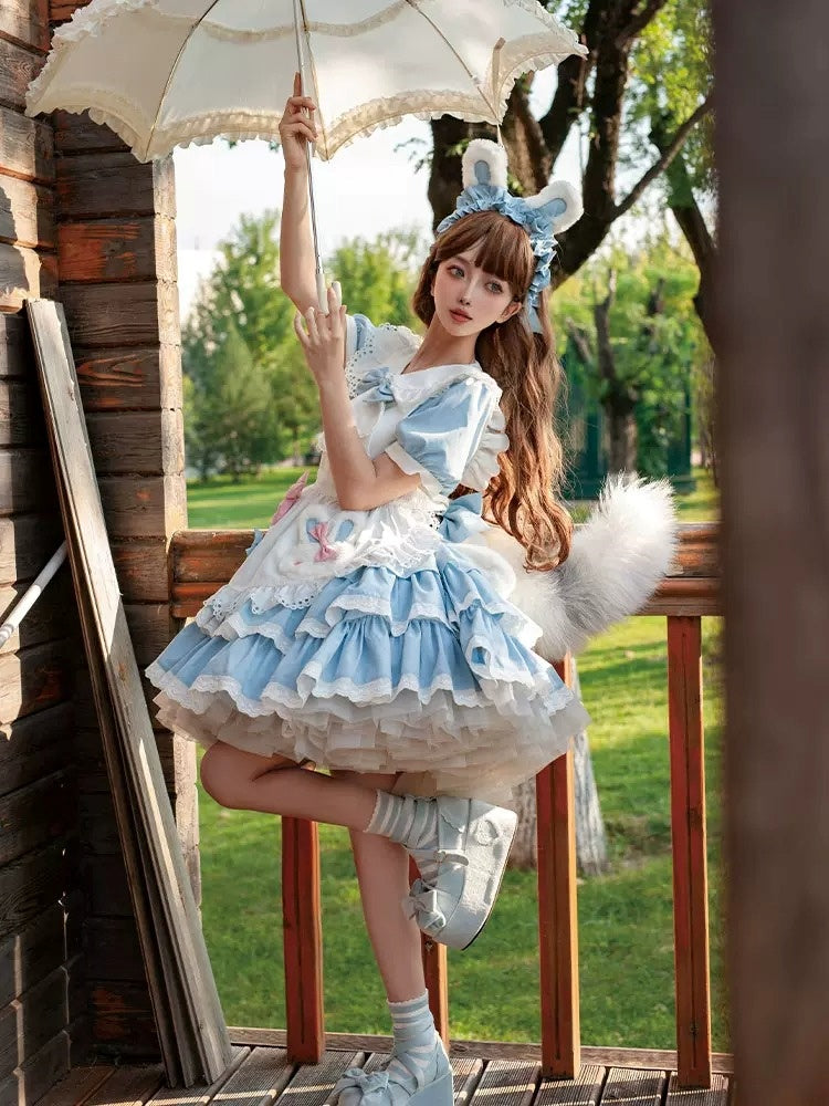 Bunny Maid Style Frill Apron Dress CAT0013