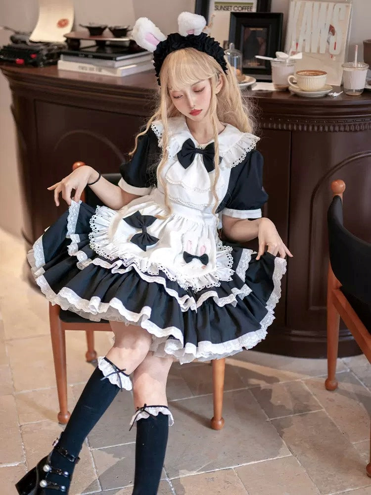 Bunny Maid Style Frill Apron Dress CAT0013