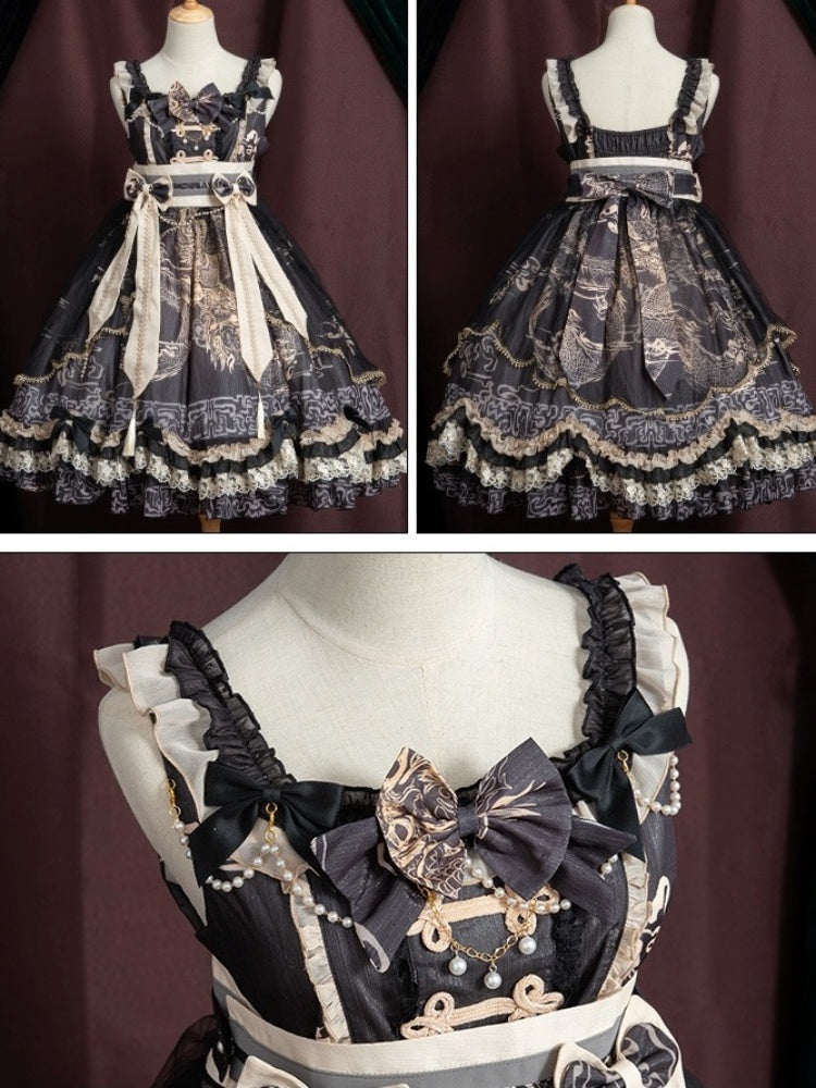 Open Shoulder Chinese Style Cake Dress CAT0010