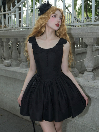 Classic Black Simple Dress WIT0083