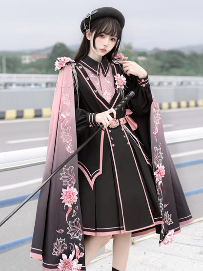 Pink x Black Military Lolita Set-Up SPR0002