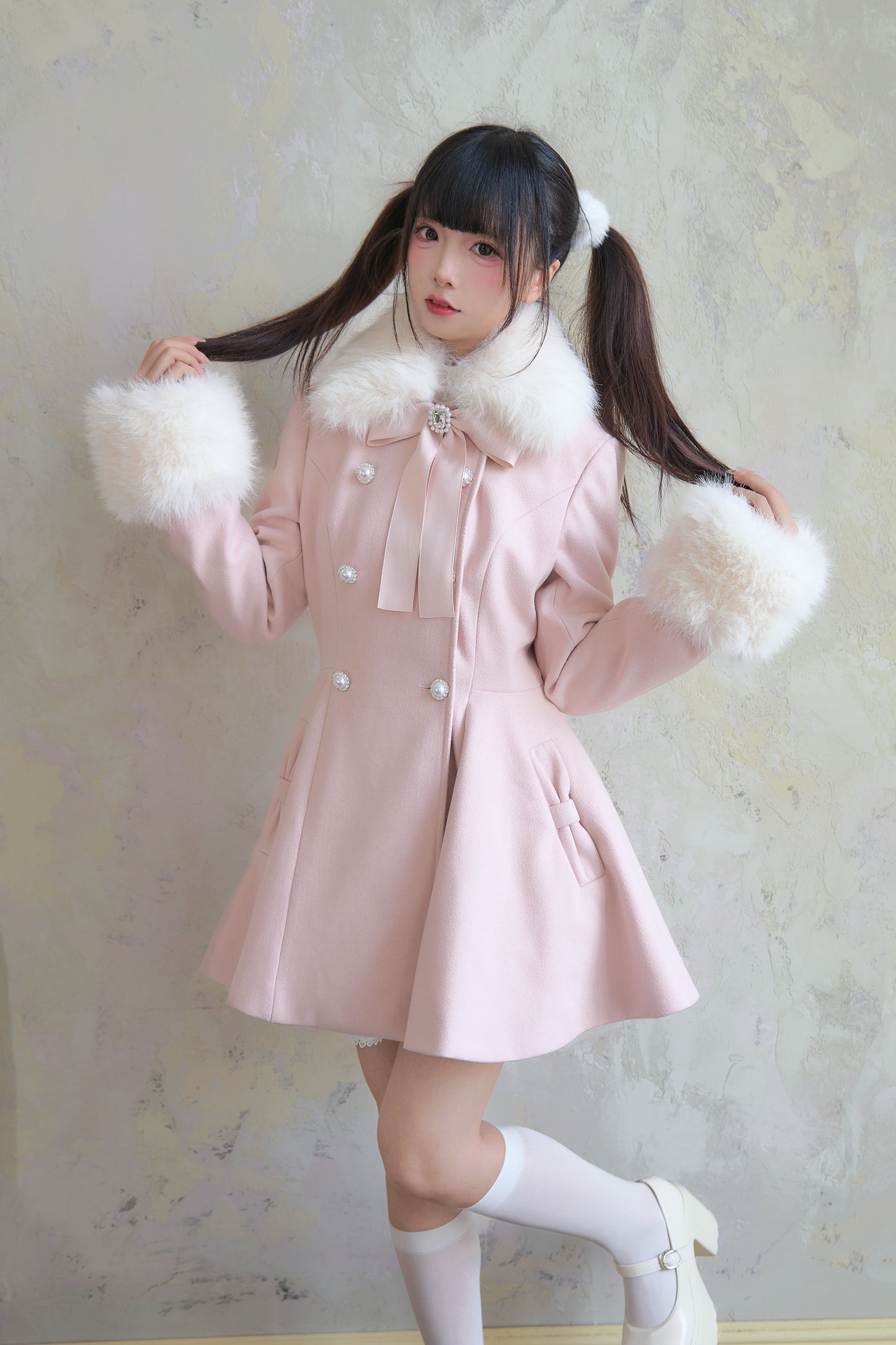 Sweet Fur Flare Pearl Double Coat NOG0007