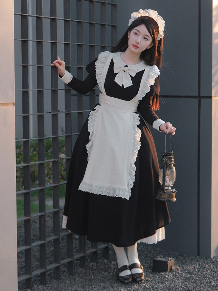 Maid-Style Dress with Ribbon WIT0063