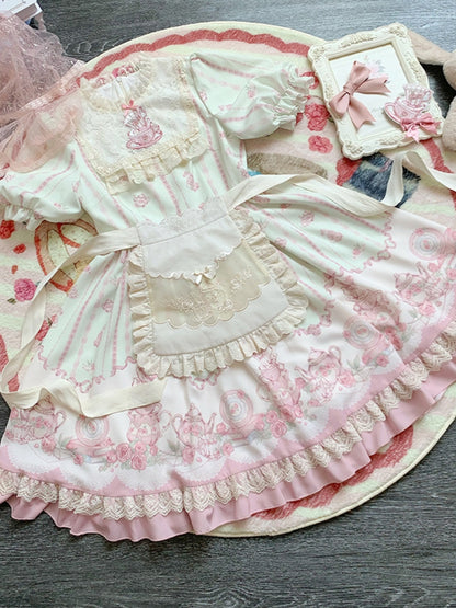 Flower Tea Print Lolita Dress WIT0071