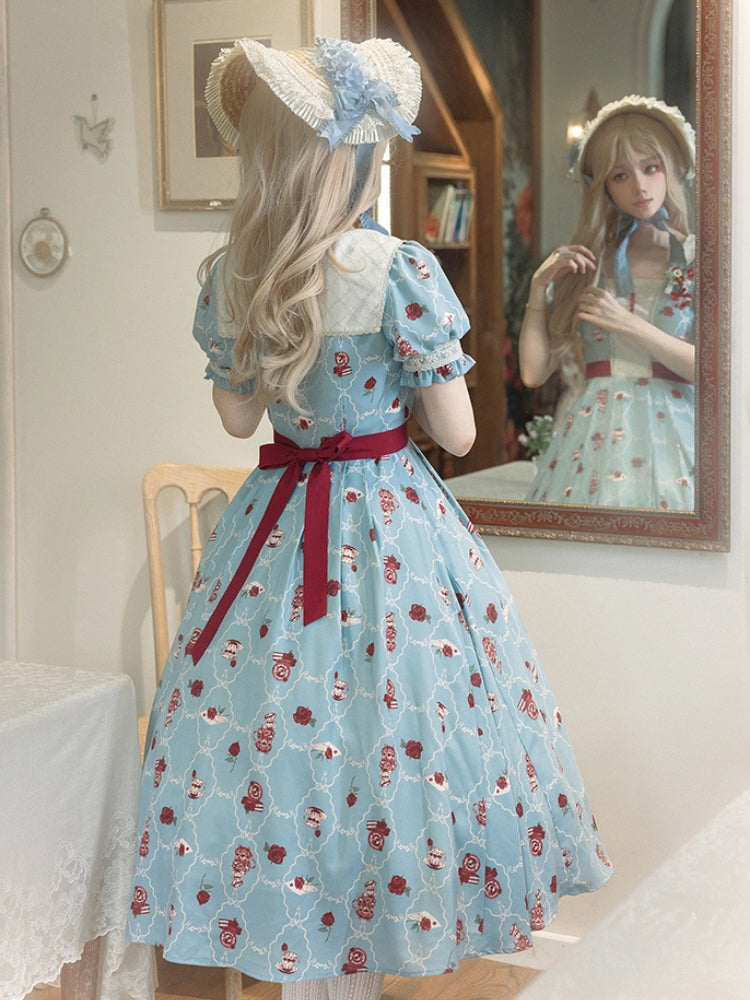 Flower Tea Print Lolita Dress WIT0071