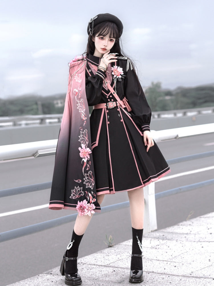 Pink x Black Military Lolita Set-Up SPR0002