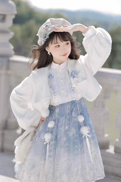 Short Jacket and Skyblue Princess Dress YOU0001