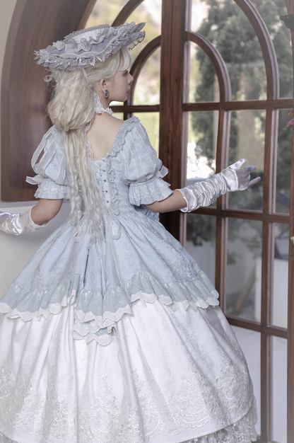 British Retro Light Blue Princess Lolita Dress YOU0008