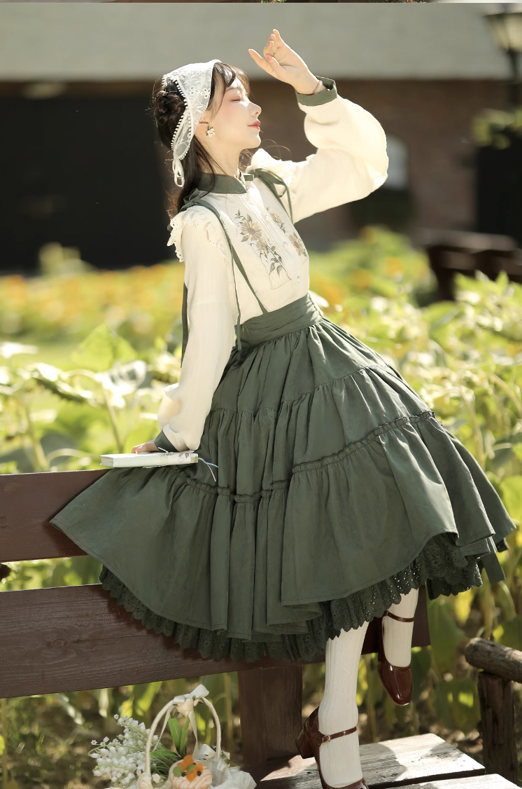 Sunflower Embroidery Lolita Dress YOU0010