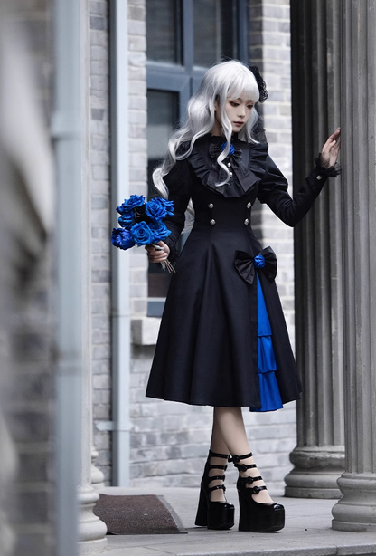 Blue and black cape of Lolita dress WIT0033