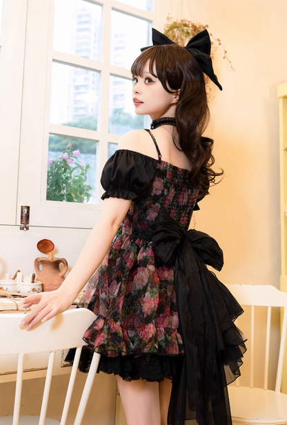 Rose Pattern Gothic Lolita Dress WIT0002