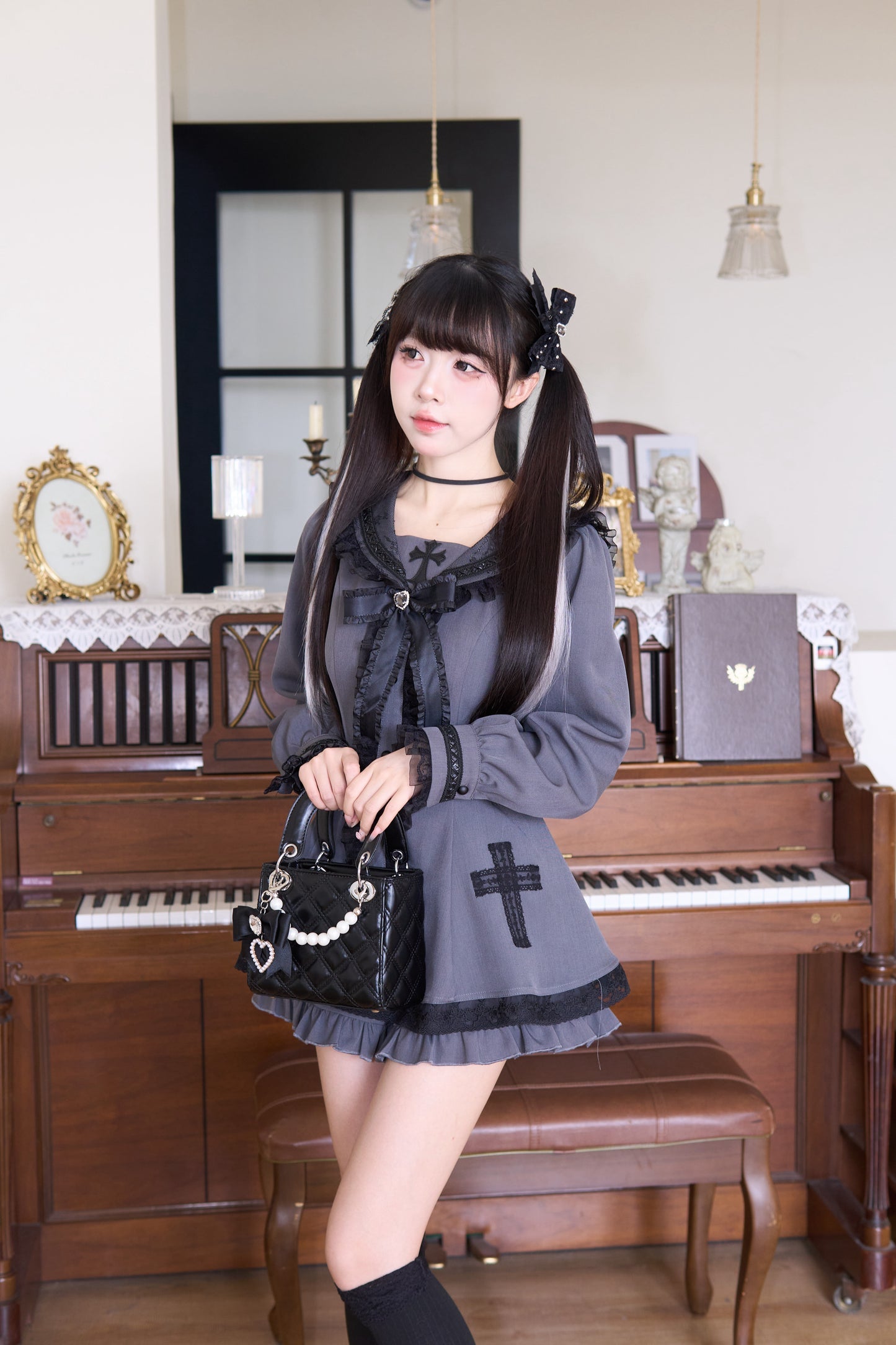 Ground Mine Girl Style Big Ribbon Dress NOG0004