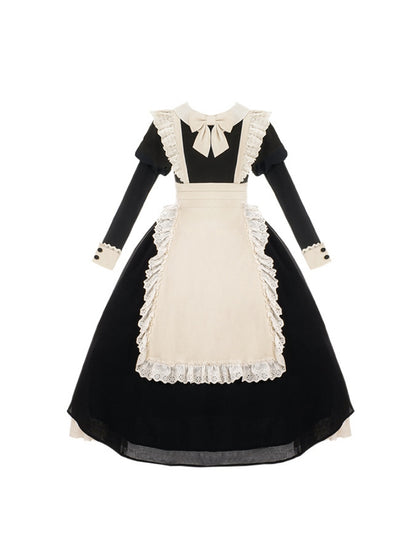 Maid-Style Dress with Ribbon WIT0063