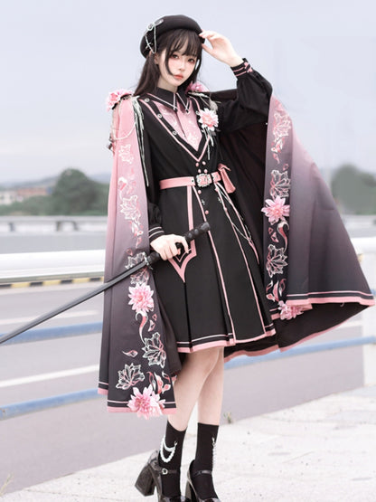 Pink x Black Military Lolita Set-Up SPR0002