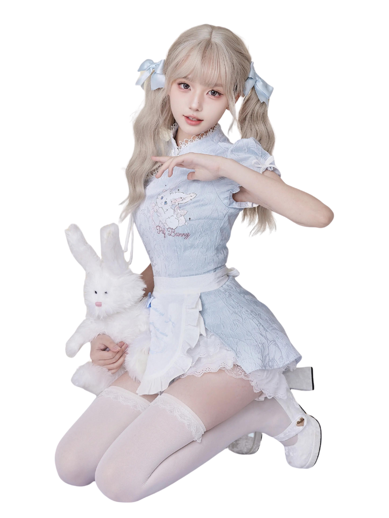 China Style Light Blue Maid Dress SER0021