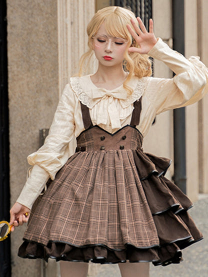 Retro Long Sleeve Lolita Shirt SWE0013