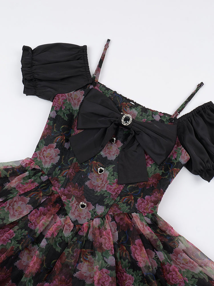 Rose Pattern Gothic Lolita Dress WIT0002