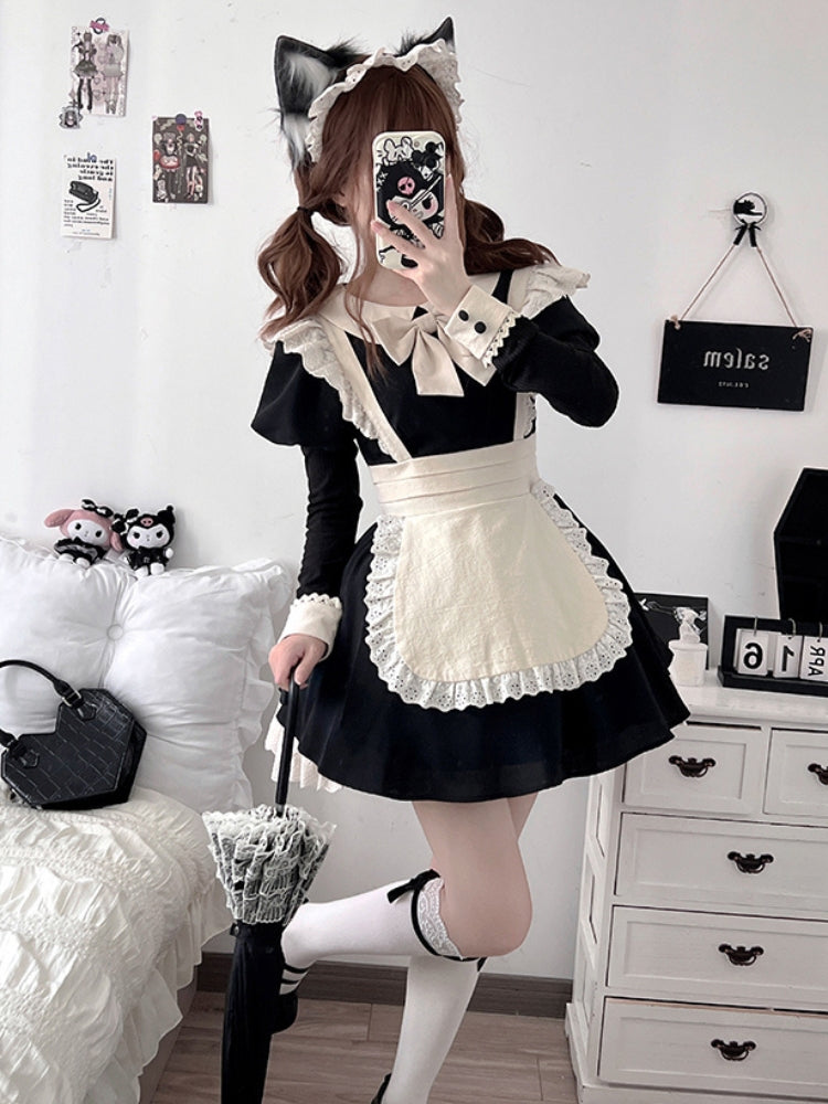 Maid-Style Dress with Ribbon WIT0063