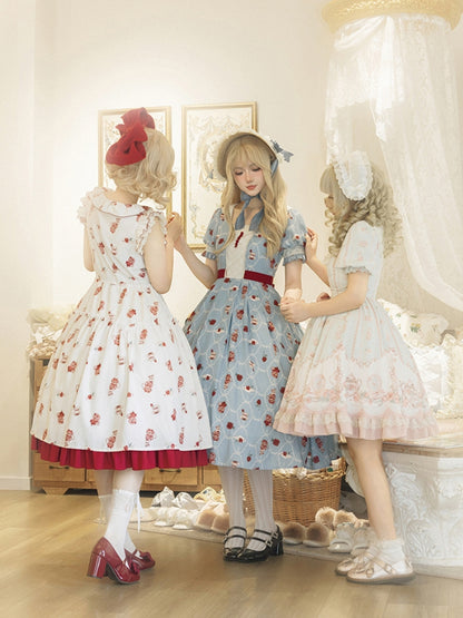 Flower Tea Print Lolita Dress WIT0071