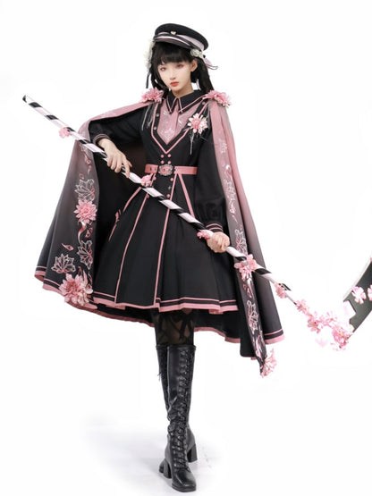 Pink x Black Military Lolita Set-Up SPR0002