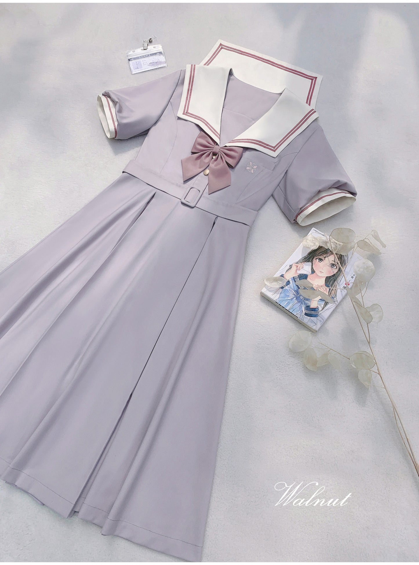 Elegant Purple Sailor Uniform Dress HUT0049