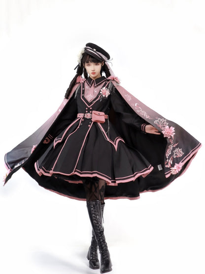 Pink x Black Military Lolita Set-Up SPR0002