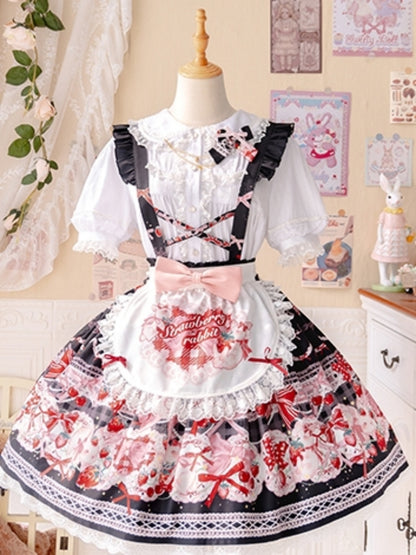 Sweet Print Berry Apron Lolita Dress CAT0035