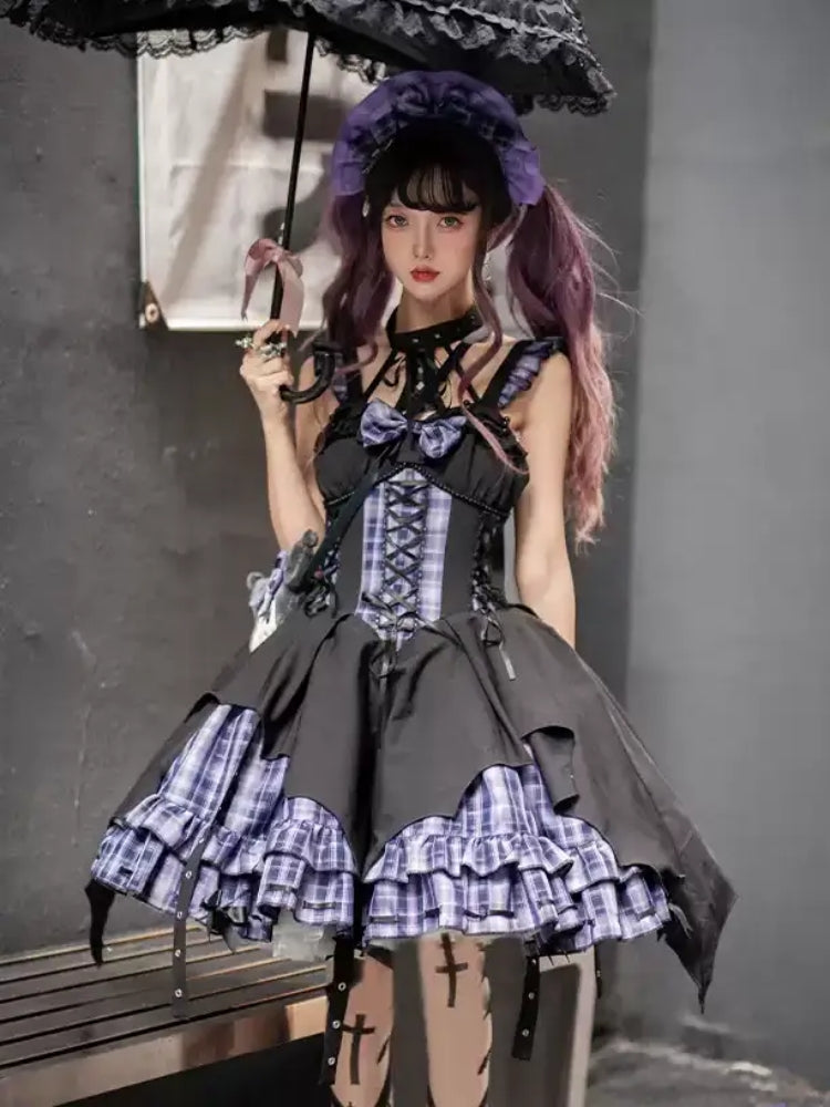 Checkered Lolita Dress CAT0017