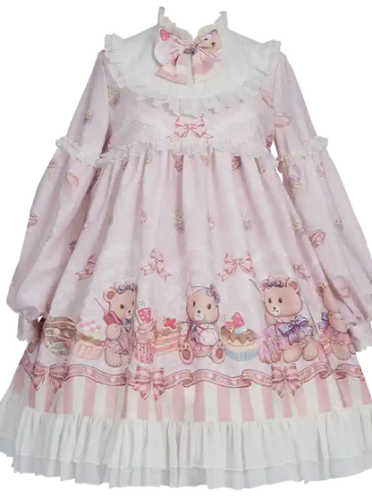 Nurse Bear Print Lolita Dress CAT0055