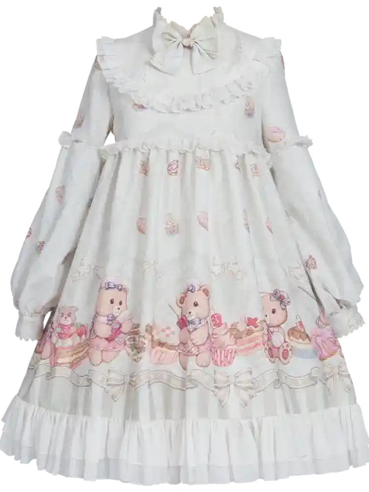 Nurse Bear Print Lolita Dress CAT0055