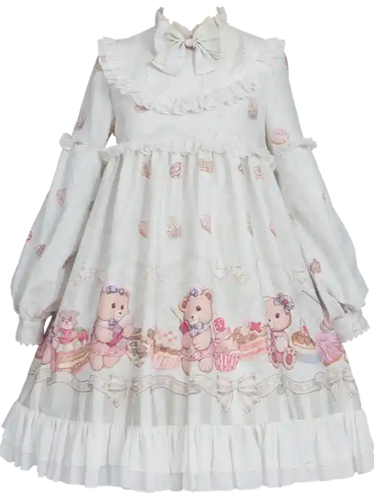 Nurse Bear Print Lolita Dress CAT0055