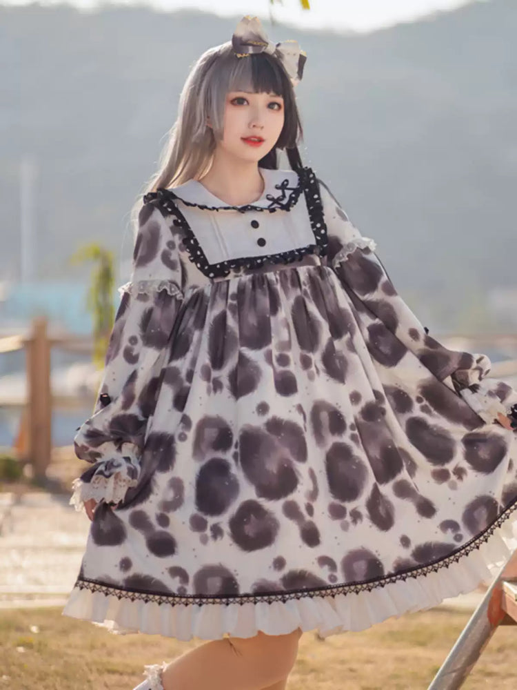 Bleeding Cow Print Dress CAT0071