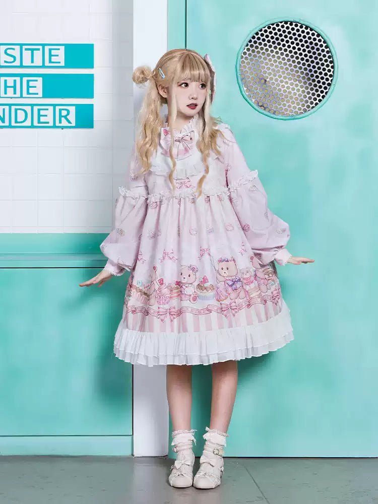 Nurse Bear Print Lolita Dress CAT0055