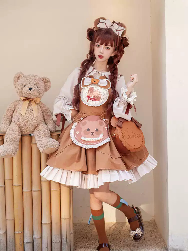 Cookie Bear Brown Lolita Dress CAT0052