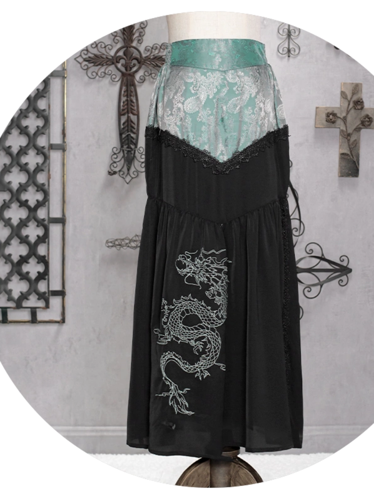 Chinese Style Gothic Dark Two-Piece CAT0065