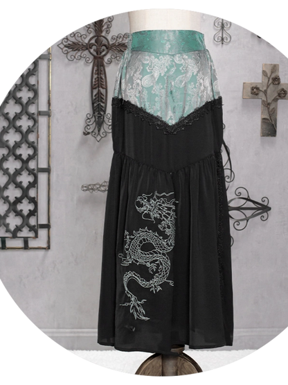 Chinese Style Gothic Dark Two-Piece CAT0065