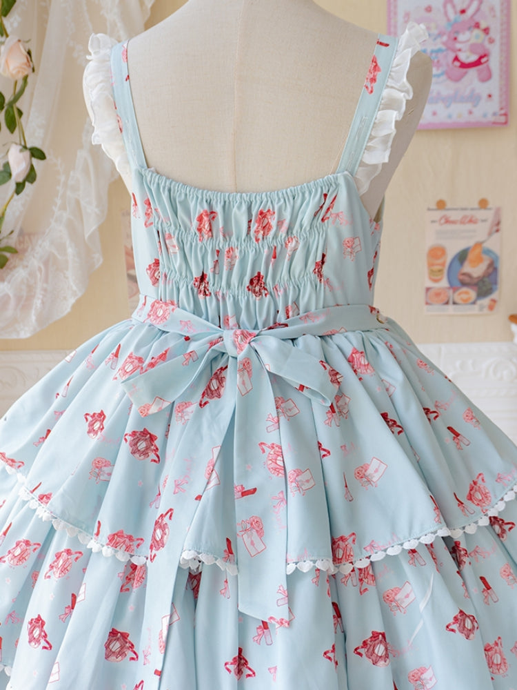 Lolita Allover Print Tiered Dress CAT0057