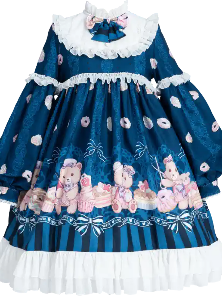 Nurse Bear Print Lolita Dress CAT0055