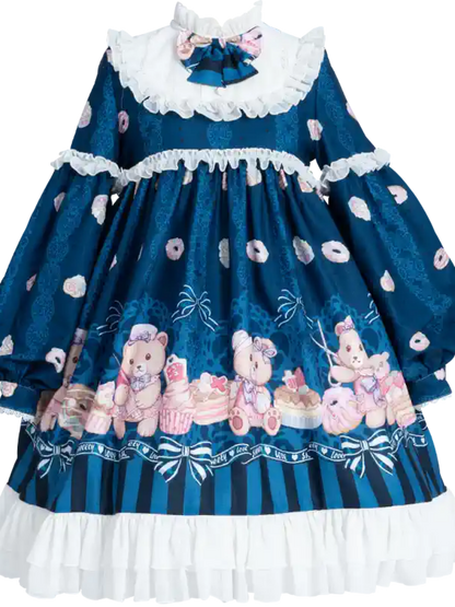 Nurse Bear Print Lolita Dress CAT0055