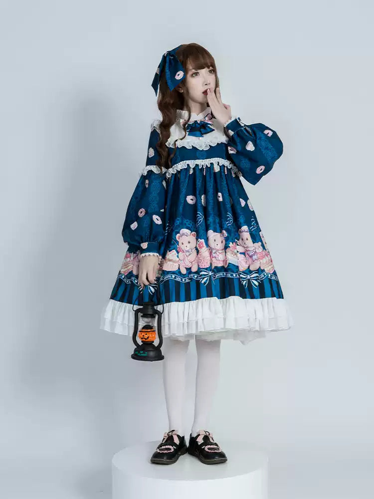 Nurse Bear Print Lolita Dress CAT0055