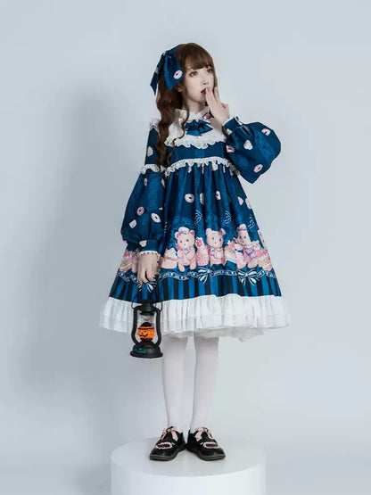 Nurse Bear Print Lolita Dress CAT0055