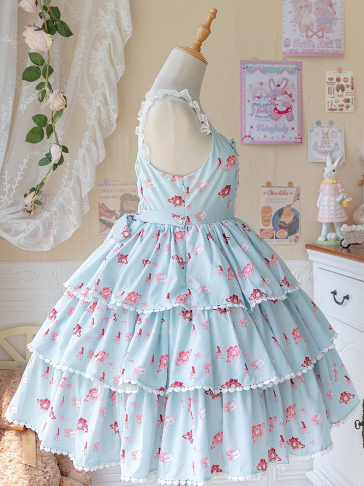 Lolita Allover Print Tiered Dress CAT0057