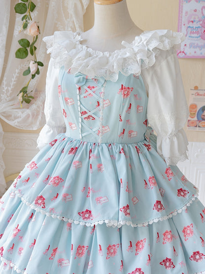 Lolita Allover Print Tiered Dress CAT0057