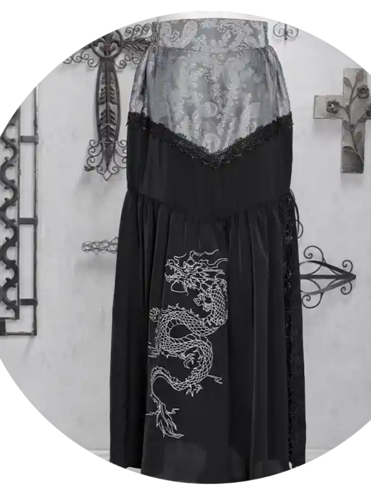 Chinese Style Gothic Dark Two-Piece CAT0065