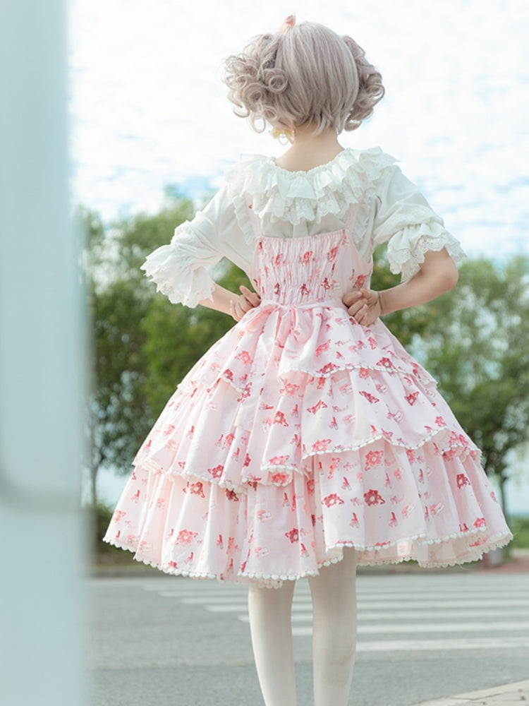 Lolita Allover Print Tiered Dress CAT0057